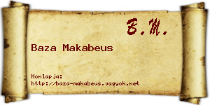 Baza Makabeus névjegykártya